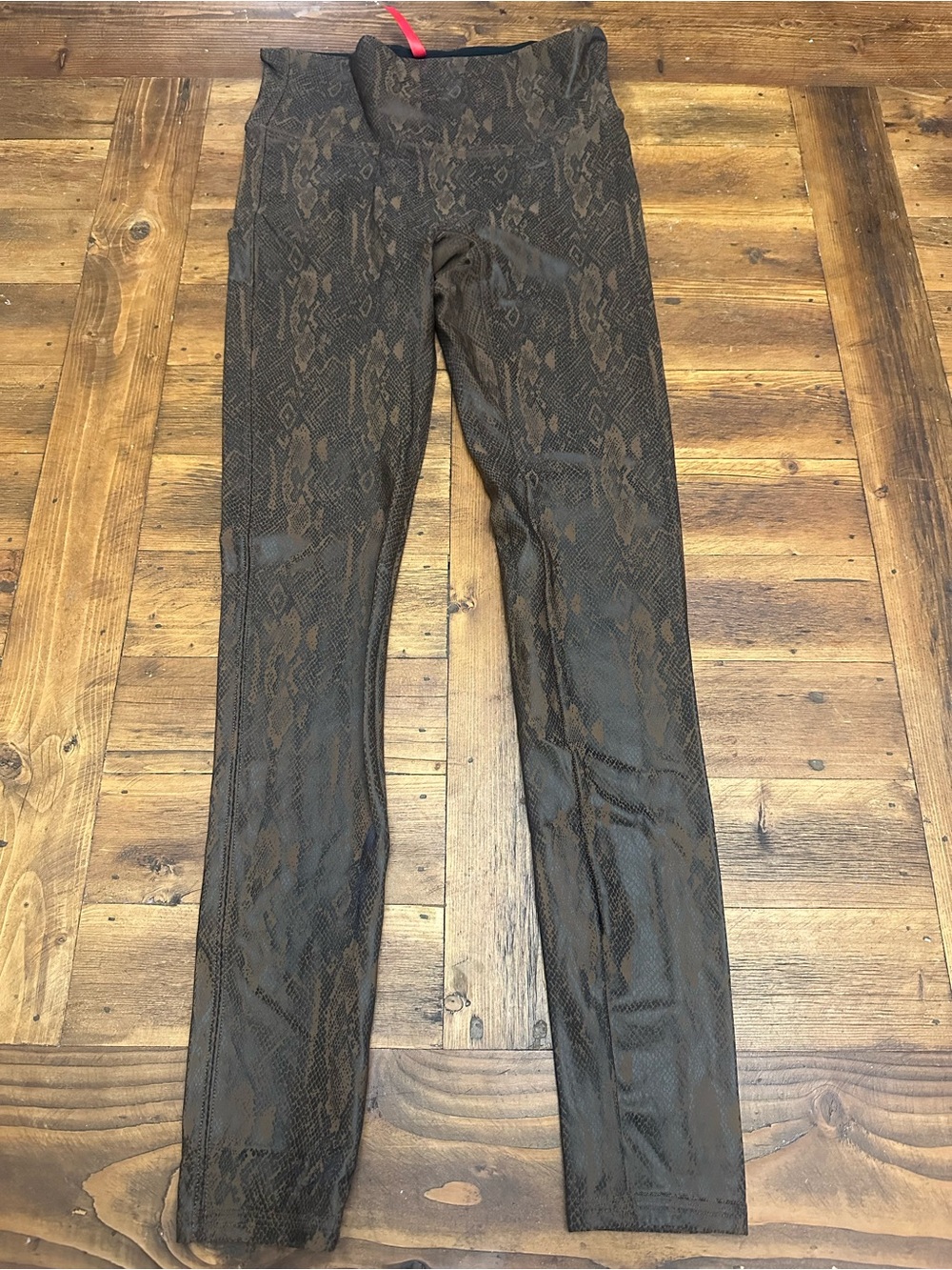 SPANX Brown Snake-Print Jeggings